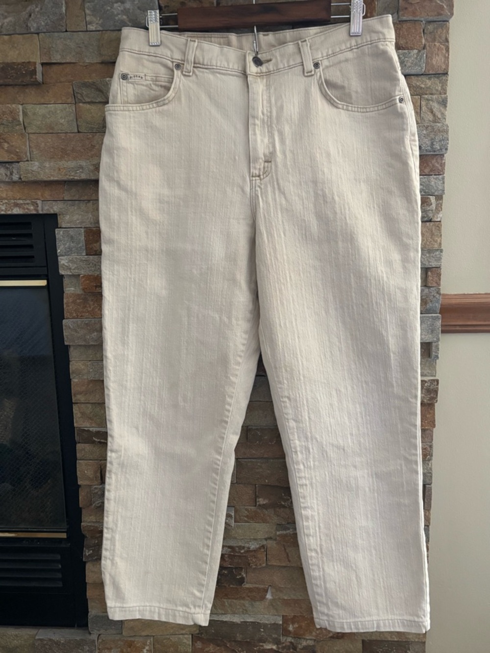 Riders by Lee Beige Straight Leg Jeans 14 Petite Denim -Classic Neutral